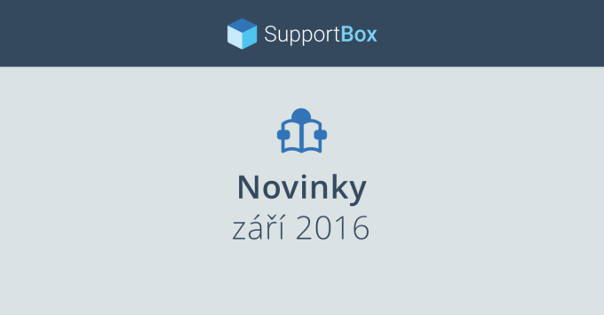 Novinky v SupportBoxu v září 2016