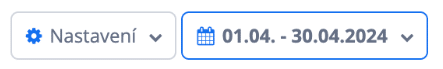 Možnost nastavení časového období, ve kterém chceme metriku vykreslit
