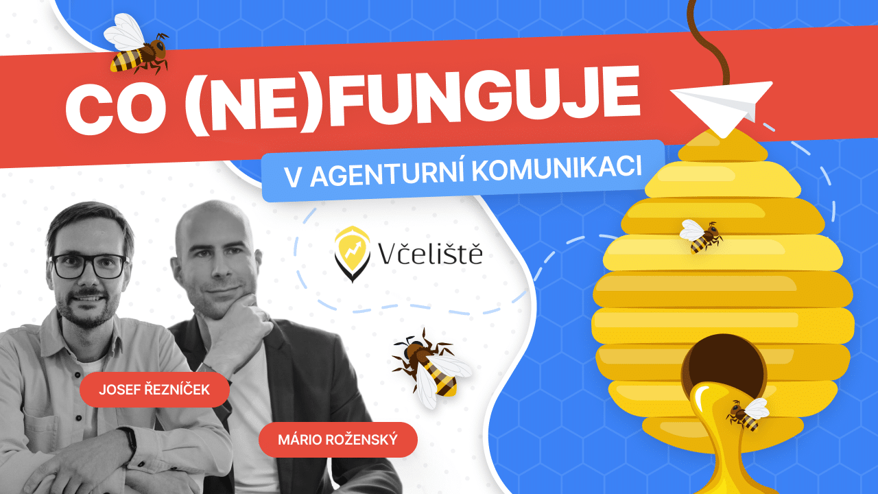 Dva muži a včelí úl, nadpis co nefunguje v agenturní komunikaci